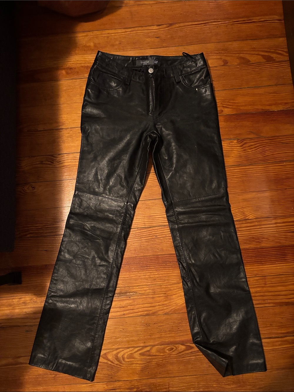 GAP Black bootcut  Faux Leather Jeans